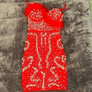 Sexy Red Stretchy Dress